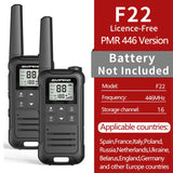 2pcs Baofeng F22 PMR446 FRS Mini Communication Radio