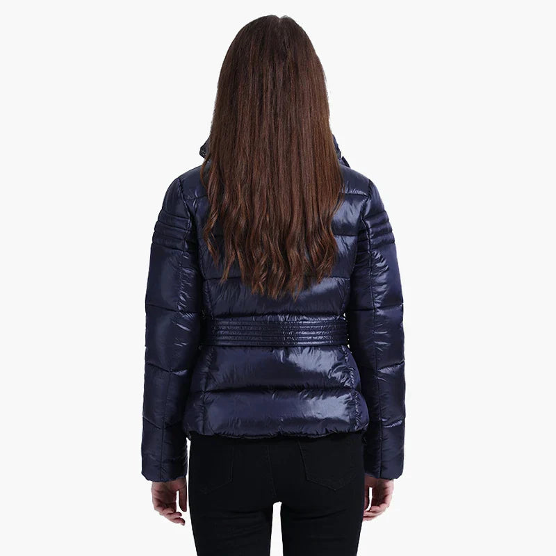 SANTELON Winter Short Parkas Slim Design Puffer Jackets
