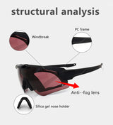 SI M ALPHA Anti-fog Ski sunglasses cycling sun