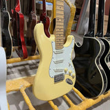 ST Electric Guitar, Cream Yellow Color, Mahogany Body,