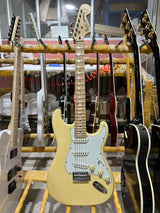 ST Electric Guitar, Cream Yellow Color, Mahogany Body,