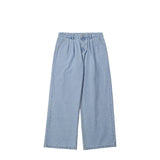 INFLATION Brown Retro Washed Denim Pants Unisex Classic