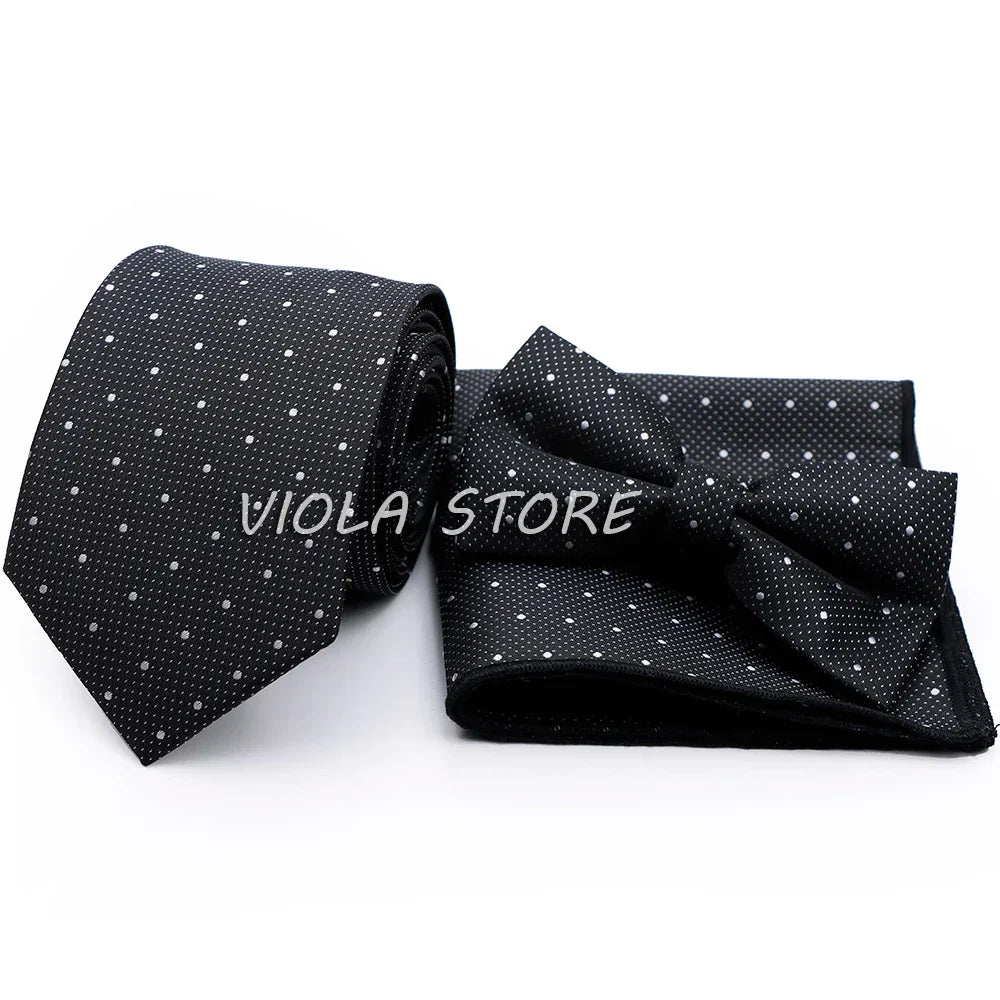 45 Color Paisley Geometry Striped 7.5cm Tie Set