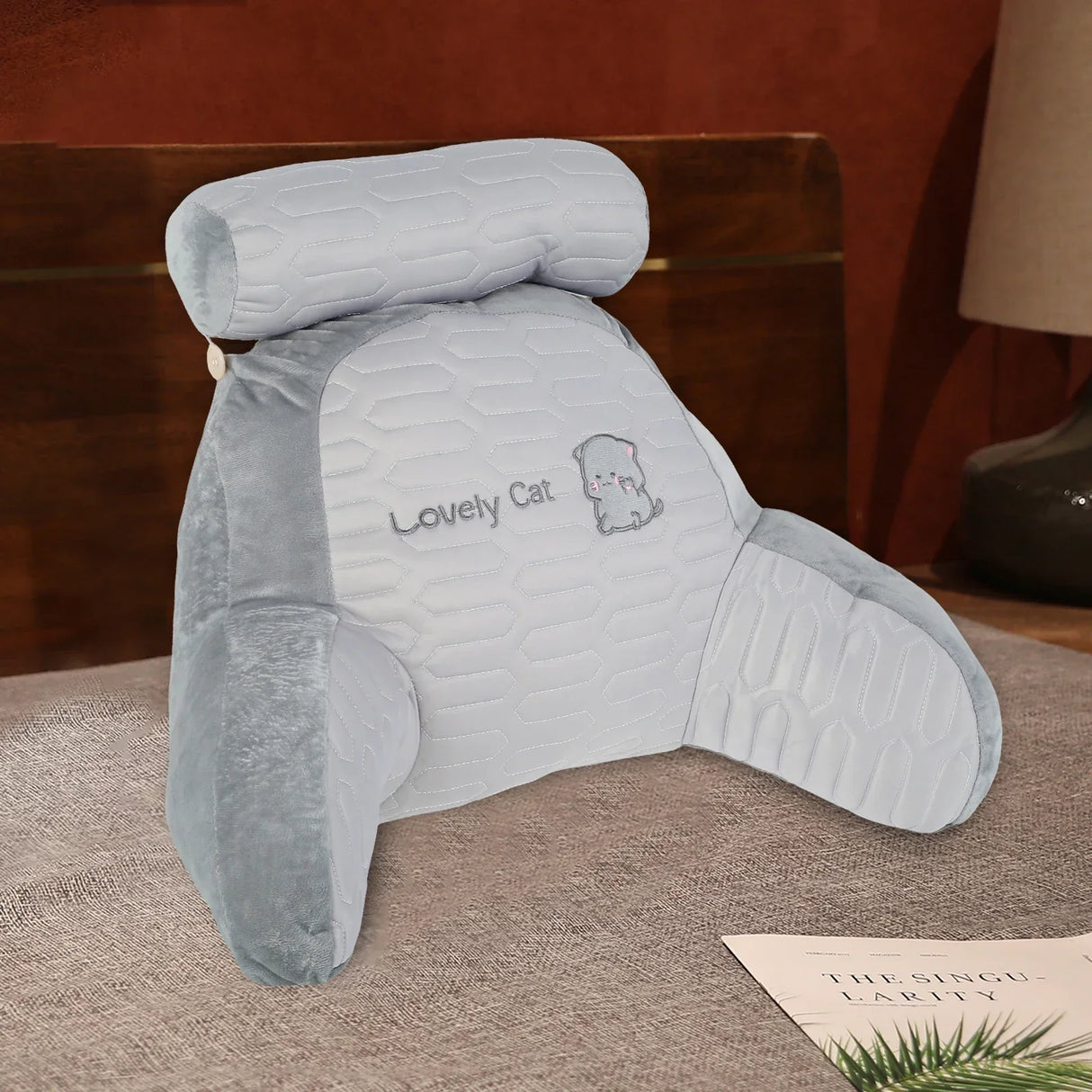 All Season Reading Pillow Comfortable Soft Detachable Lumbar