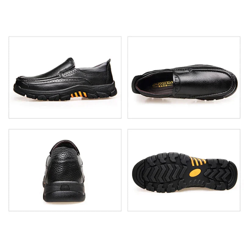 100 Genuine Leather Shoes Men Loafers Soft Cowhide