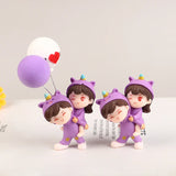 1Pair Cute Creative Cartoon Purple Pajamas Couple Car