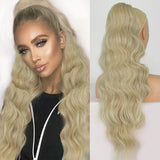Vigorous Synthetic Long Body Wavy Drawstring Ponytail for