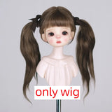 30cm Doll Wig Bangs Ponytail Curly Soft Mohair