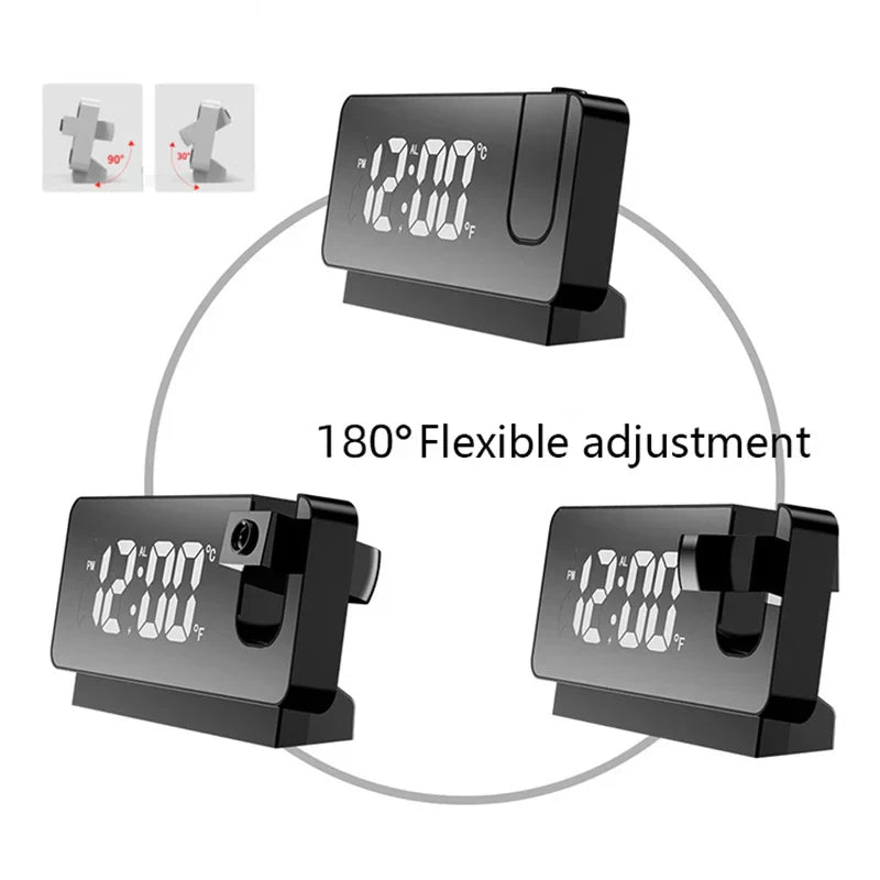 Projection Alarm Clock for Bedroom LED Digital Clock