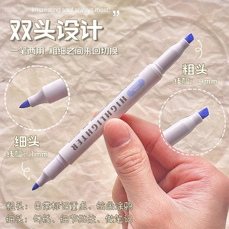 5/15/25 Colors Double Headed Highlighter Pen Set Fluorescent