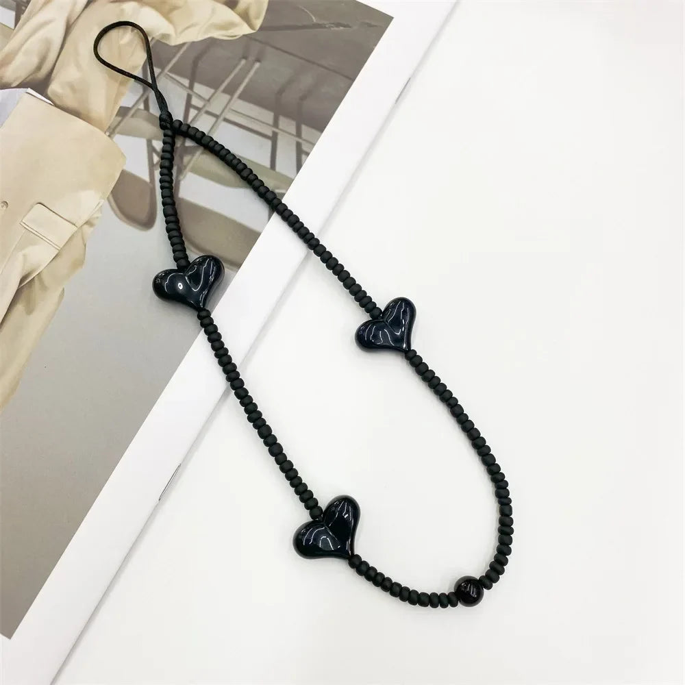 Matte Black Phone Charm Strap Lisa Mobile Phone