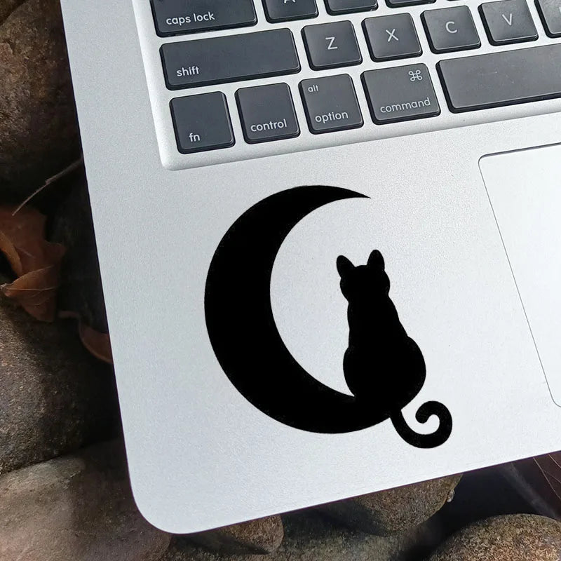 Moon Cat Creative Vinyl Trackpad Decal Laptop Sticker