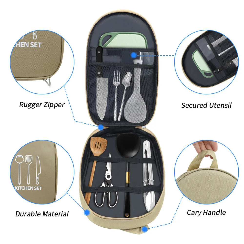 Outdoor Cookware Bag Camping Storage Bag Portable Travel