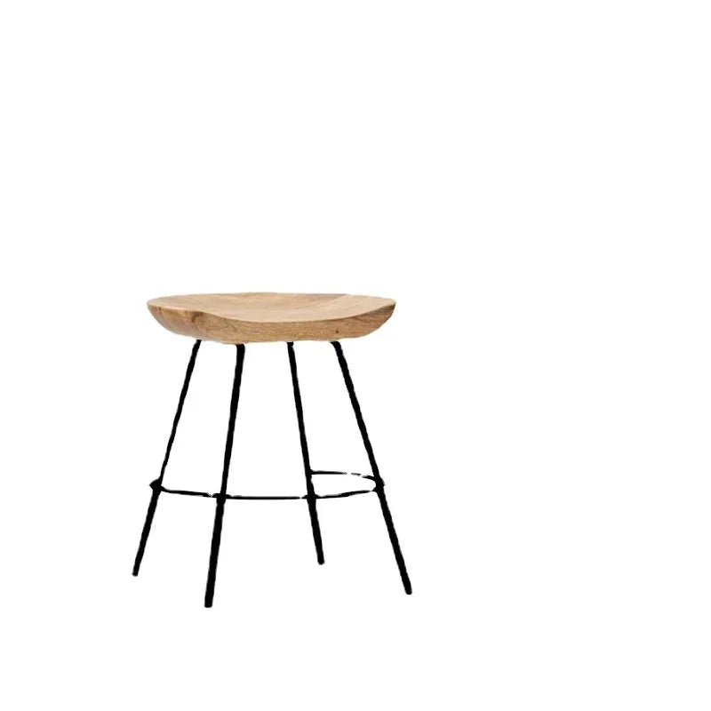 High Wood Stool Modern Minimalist High Chair Solid