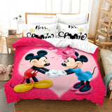 Disney Mickey Minnie Mouse Cartoon Bedding Set Lovely