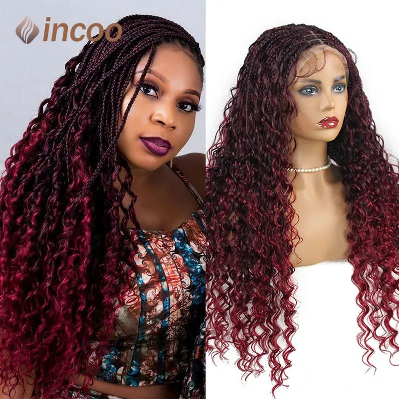 24'' Bohemia Full Lace Box Braided Wig Synthetic