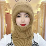 Fashion Winter Women Windproof Hat and Scarf in