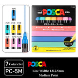 UNI Posca Markers marcadores PC-1/3/5M Acrylic Permanent Graffiti