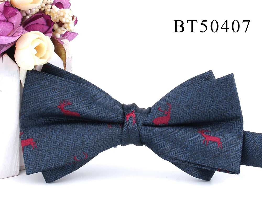 New Suits Bowtie For Groom Fashion Striped Bow