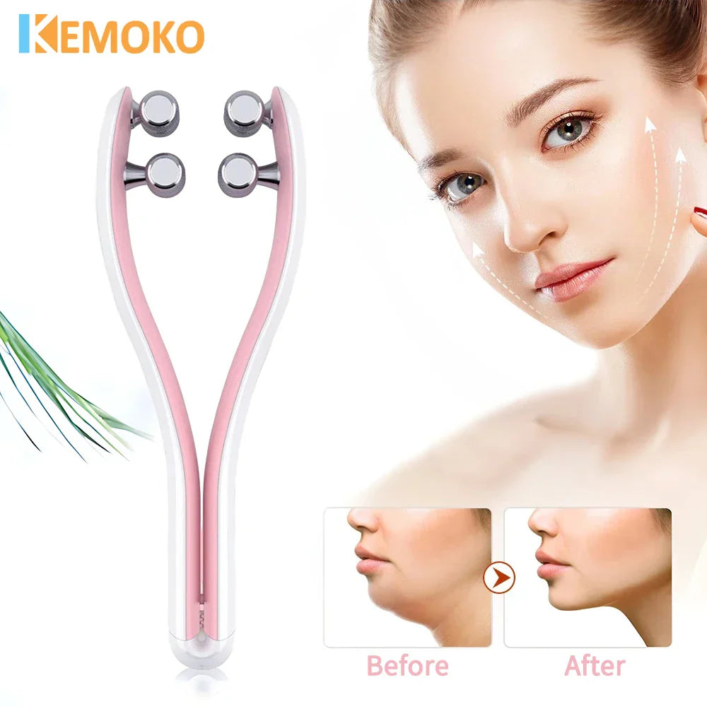 Beauty Tool EMS Face Massager Roller Y Shape