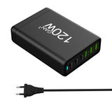 100W 120W 200W GaN Charger 6 Ports USB