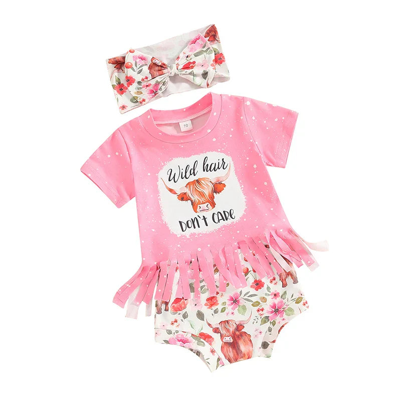 Toddler Baby Girl Western Outfit Wild Hair Don