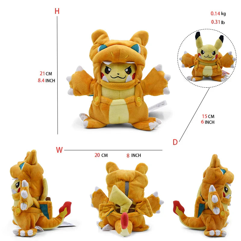 Pokemon Pikachu Cosplay Toys Charizard Snorlax Garchomp Tyranitar