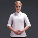 Women Restaurant Clothes Chef Waitress Jacket Work Uniform