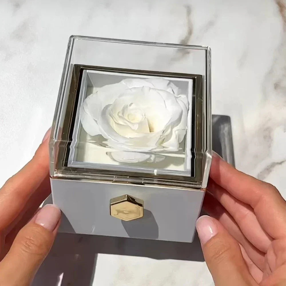 2024 New Valentine Eternal Rose Jewelry Ring Box