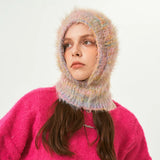 Winter Imitation Mink Fur Balaclava Hat Unisex Knitted