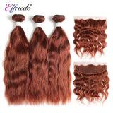 Elfriede #33 Dark Auburn Colored Natural Wave Hair