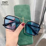 Umanco Trendy Double Beam Square Sunglasses For Men