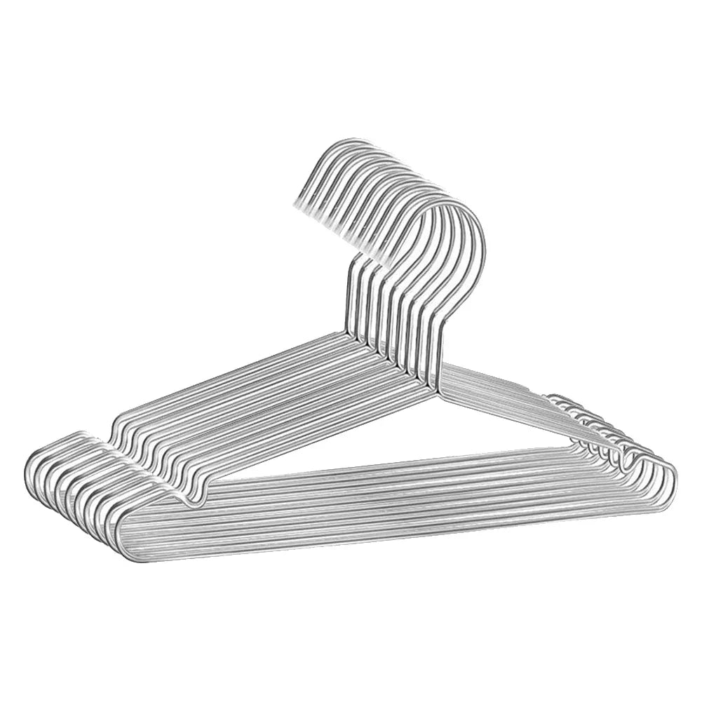 10pcs/set Clothes Hangers Stainless Steel Clothing Drying Rack