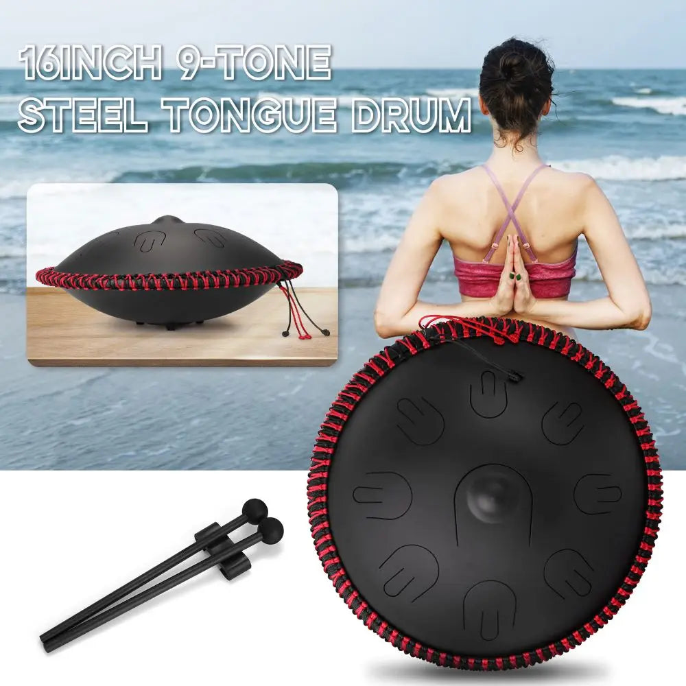 HLURU Handpan 14 Inch 9 Notes Steel Tongue