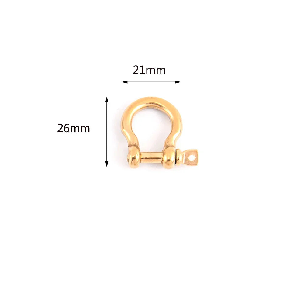 Screw Climbing Gear Carabiner Stainless Steel Gold Color