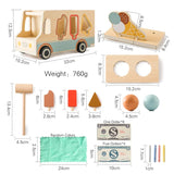 Baby Montessorri Toys Wooden Five-in-one Wooden Multifunctional Toys