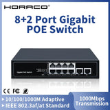 HORACO 8 Port 1000Mbps POE Switch 2 Gigabit