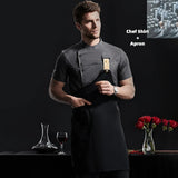 Khaki Chef Uniform Catering Workwear Head Chef Shirts