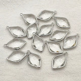 24x14mm 50pcs Copper Crystal Oval Charm