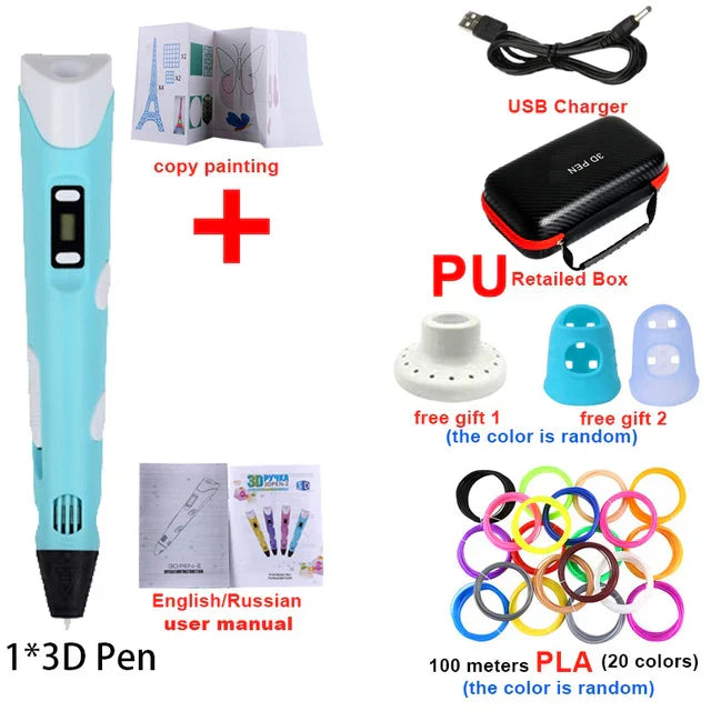 Creative 3D Printing Pen Set with Travel Case