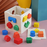 Montessori Hole Intelligence Box Geometric Shapes 3D Puzzle