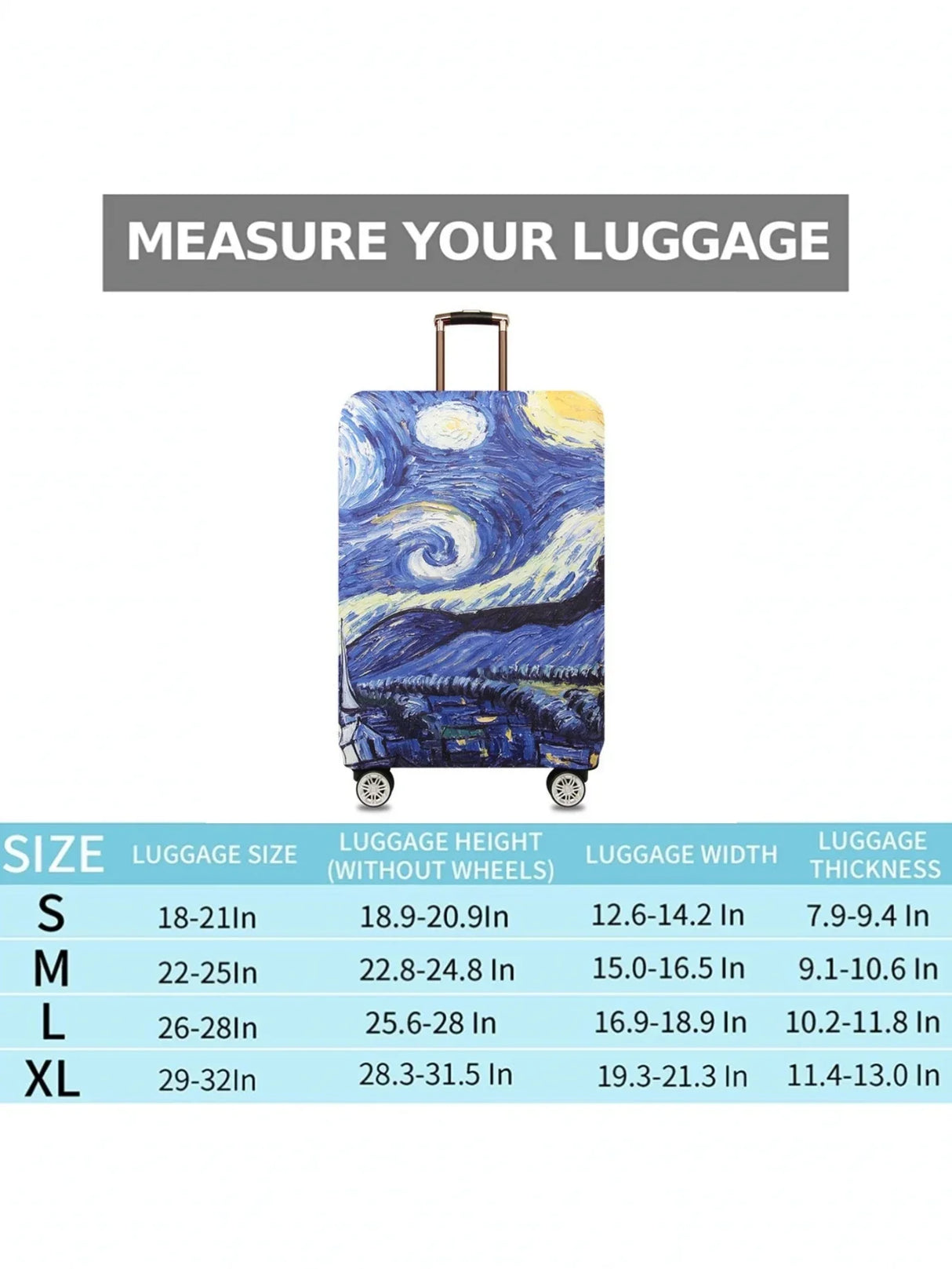 Luggage Cover Stretch Fabric Suitcase Protector Baggage Dust