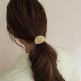 Fashion Metal Circle Ponytail Holder Hair Ropes Gothic