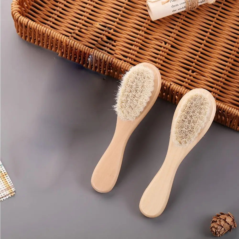 Baby Care Pure Natural Wool Baby Wooden Brush