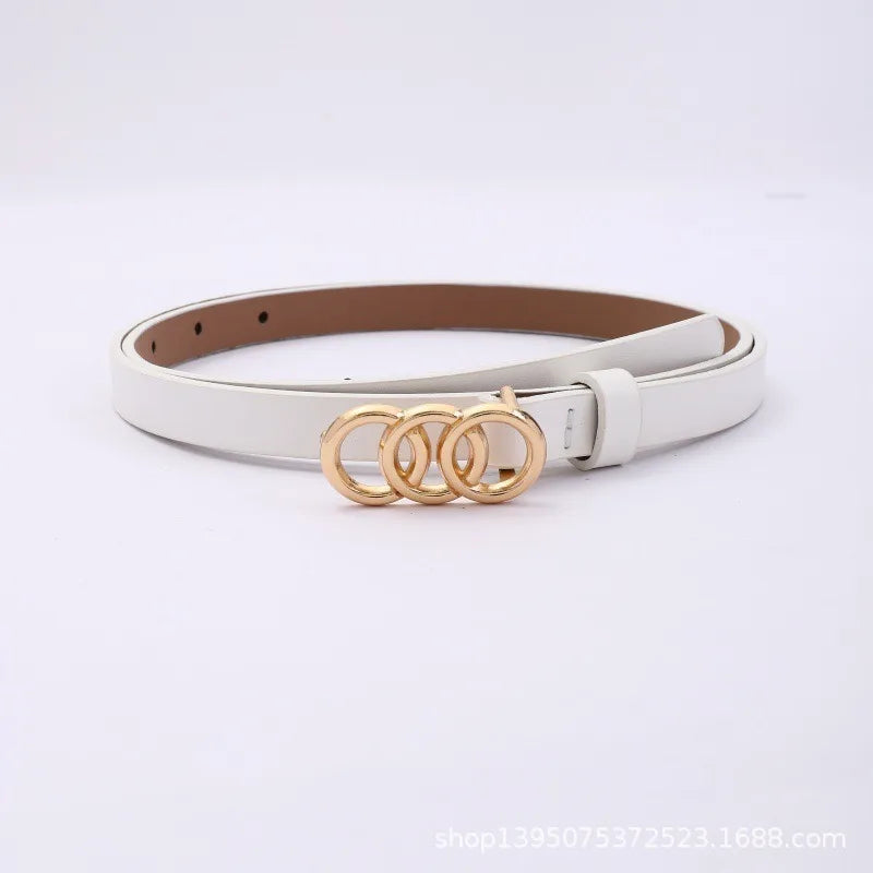 1/3/5/10PCS Women’s Leather Belts Removable Letter M Plate