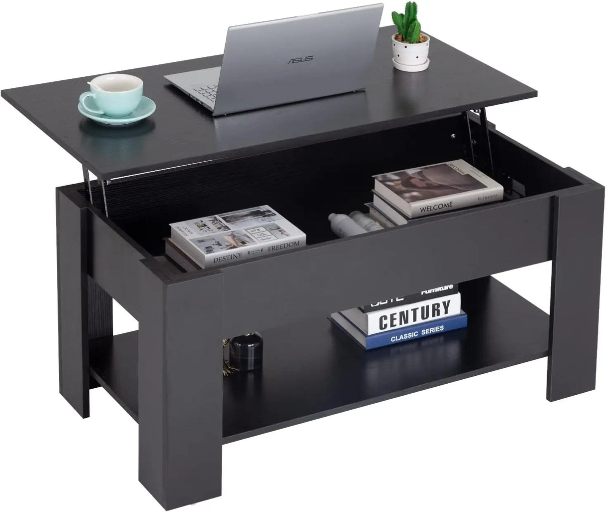 FDW Lift Top Coffee Table with Hidden Compartment