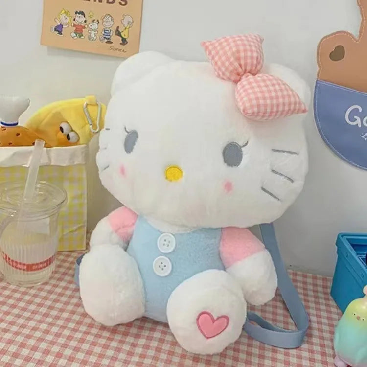 New Sanrio Hello Kitty Kawaii Plush Backpack Stuffed