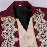 Men Double Long Coat Mens Long Steampunks Embroidered