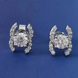 JECIRCON 925 Sterling Silver Moissanite Stud Earrings Small
