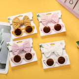 2Pcs/Set Baby Round Sunglasses Children Vintage Sun glasses